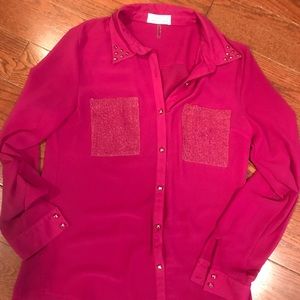 Sheer button down